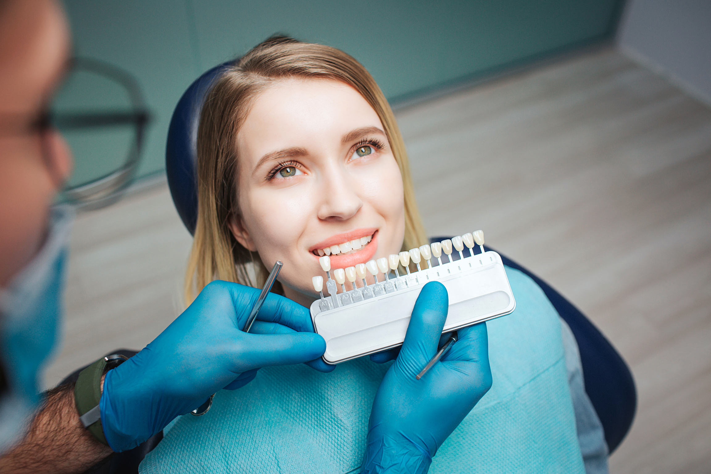 Portrait of a Female Patient Getting Veneers 